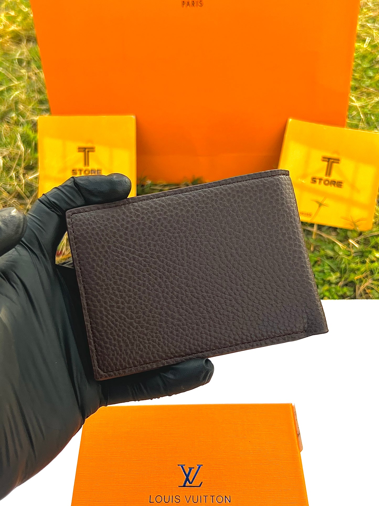 LV Brown Plain Logo Wallet