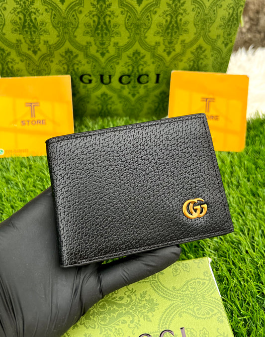 Gucci Black GG Plain Wallet