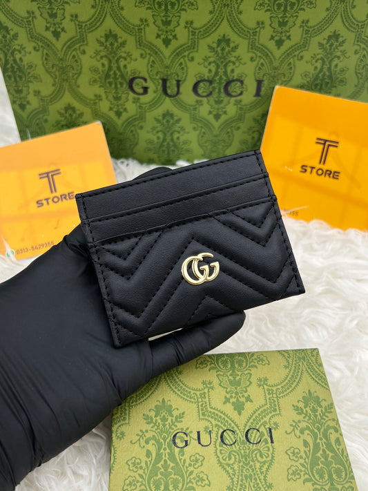 Gucci Black Plain Logo Cardholder