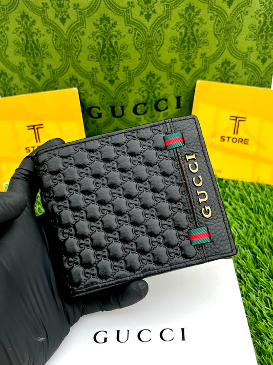 Gucci Small Embossed Logo Genuine Leather Wallet