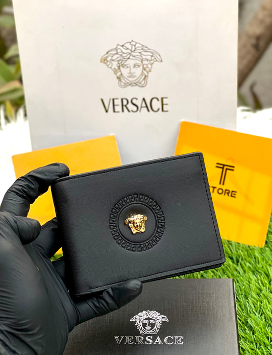 Versace Black Middle Logo Wallet
