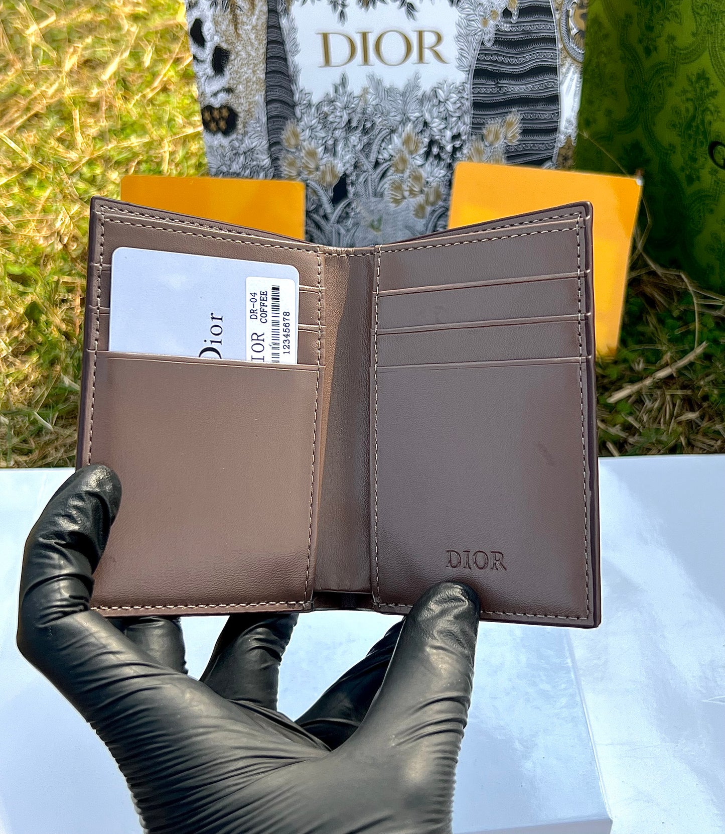 Dior Brown Pocket Organizer/Cardholder + Cash Pocket