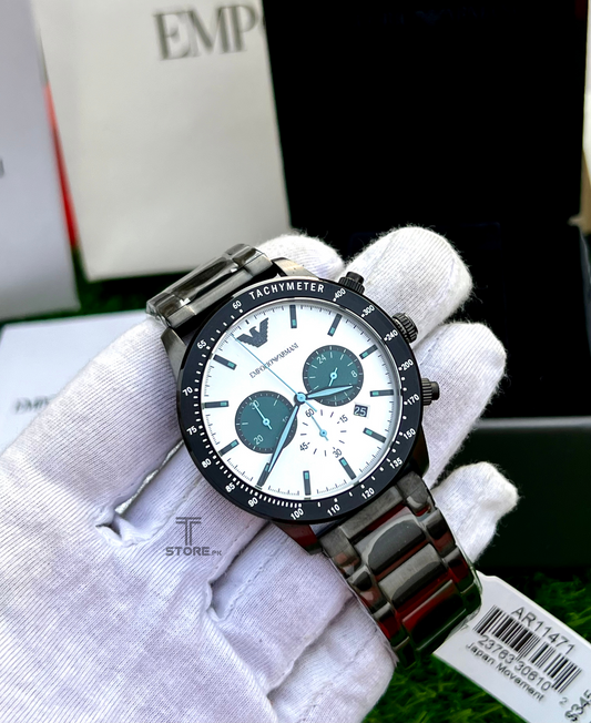 Original Emporio Armani AR11471 Multicolour Stainless Steel Chronograph Men's Watch