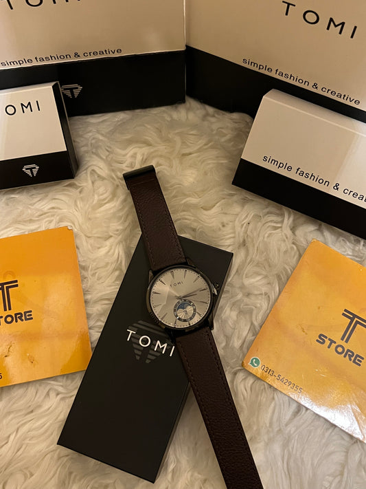 Tomi T-20 Magnetic Brown Strap Watch