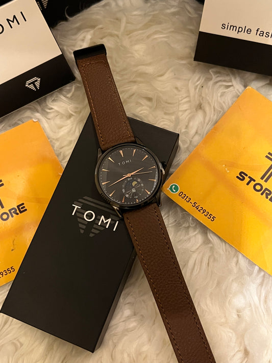 Tomi T-024 Magnetic Strap Black Dial Men Watch