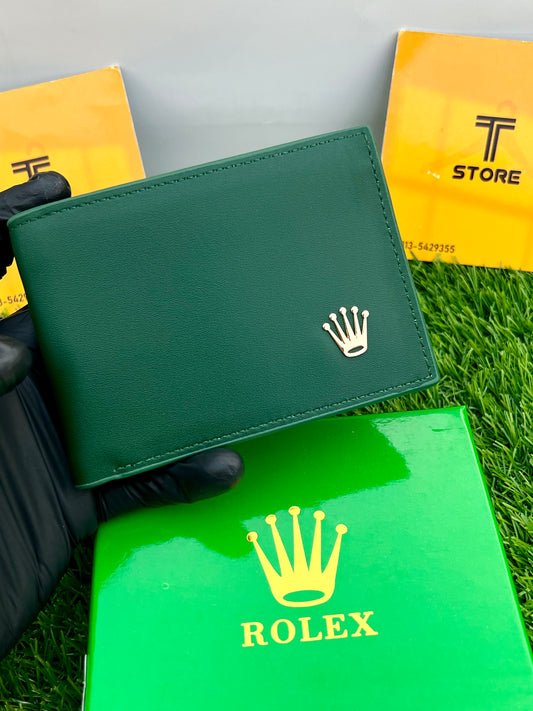 Rolex Green Logo Wallet