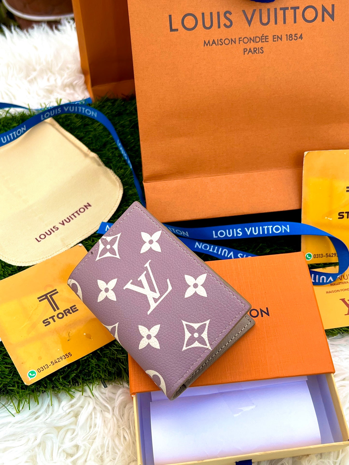 LV Pink Pocket Organizer/Cardholder + Cash Pocket with Complete Packaging