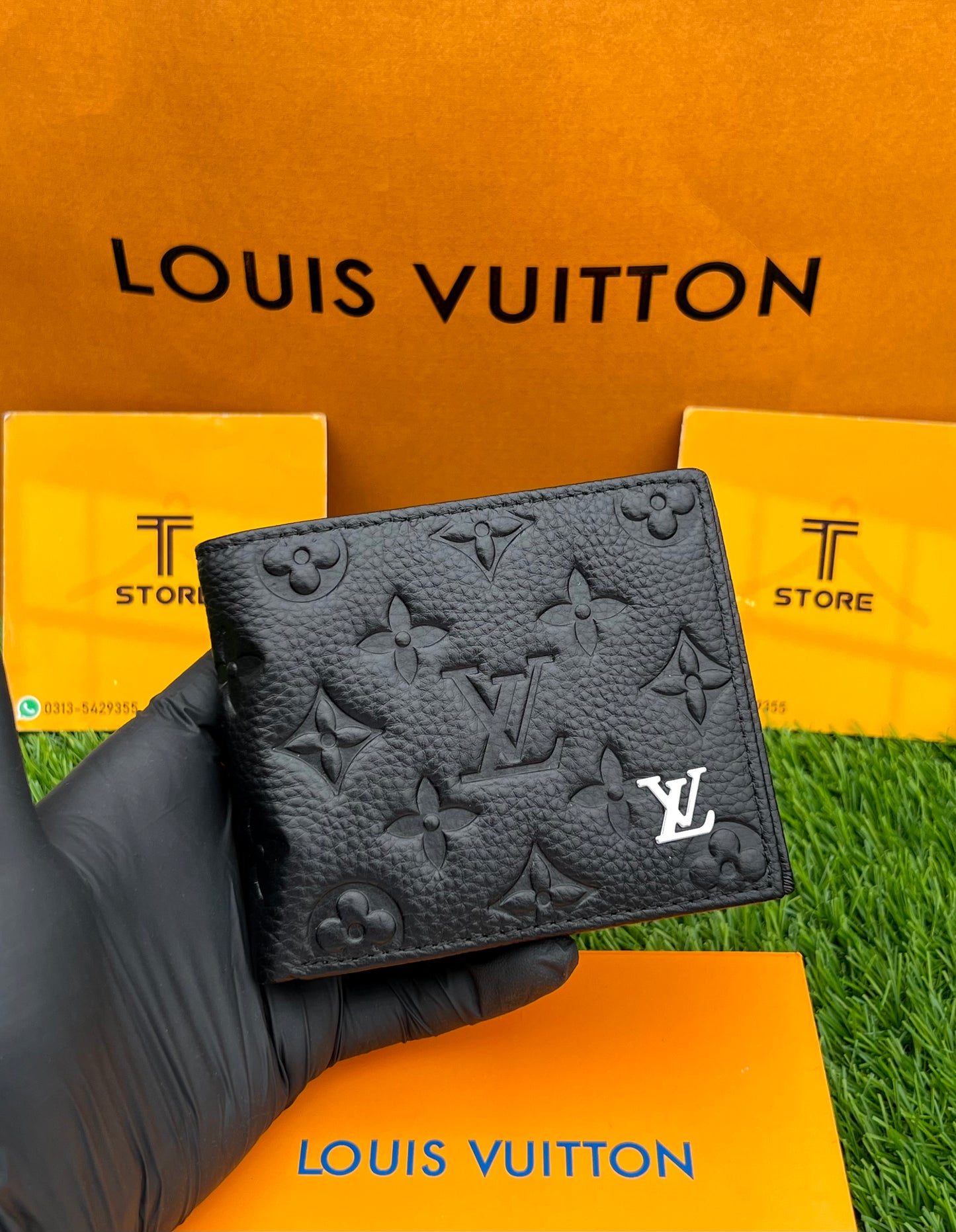 LV Embossed Genuine Leather Wallet