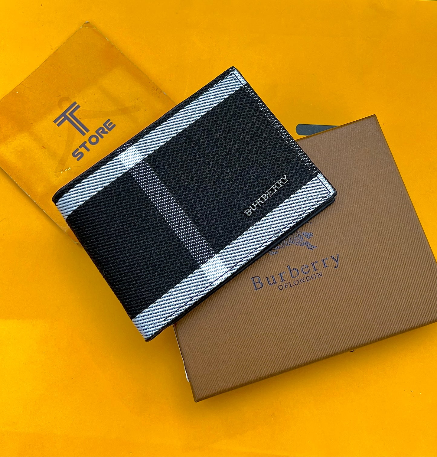 Burberry Black Check Wallet
