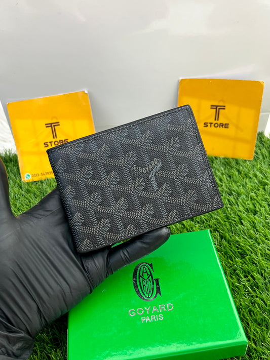 Goyard Black Printed Slim Wallet