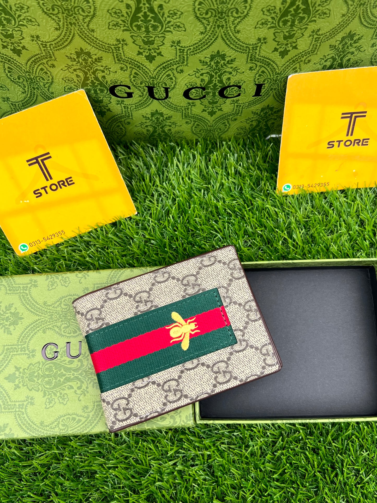 Gucci Bee Strip Beige Wallet