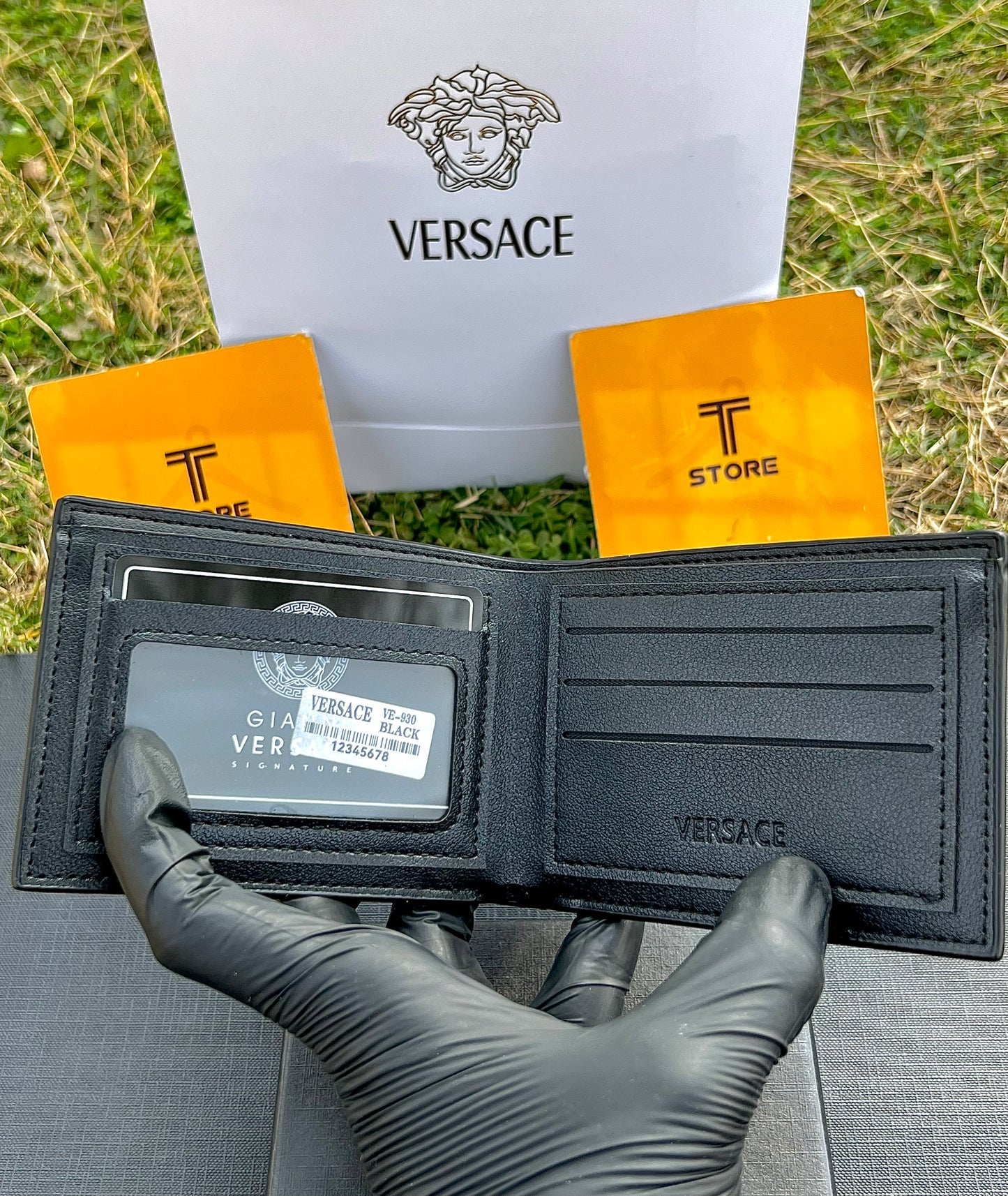 Versace Black Crocodile Wallet
