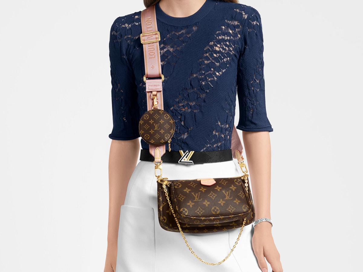 Louis Vuitton Multi Pochette Accessories Rose Bag For Women