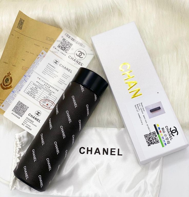 Chanel Black small logo Thermo Flask LED Display Temperature Bottle