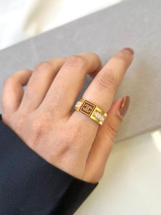 Chanel Logo Golden Ring
