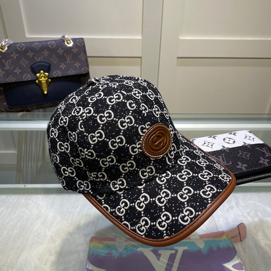 Gucci Black Printed Cap