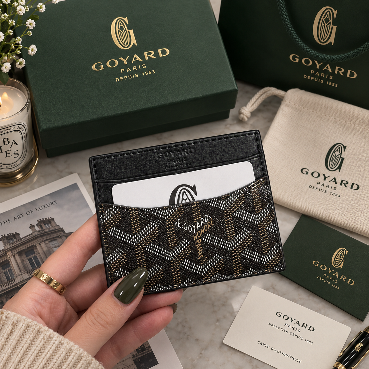 Goyard Saint Sulpice Black Cardholder
