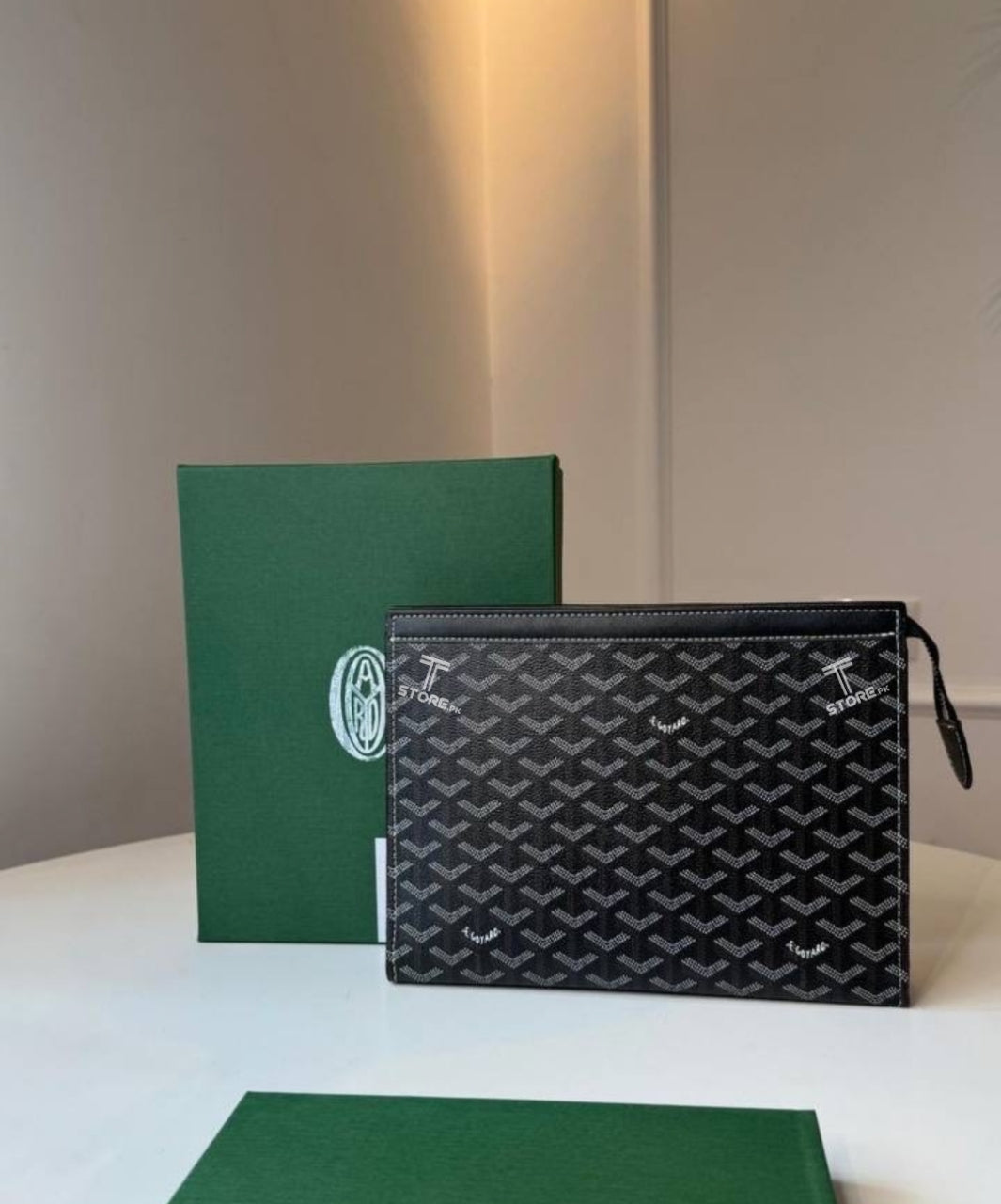 Goyard Black Printed Pochette Men's Clutch