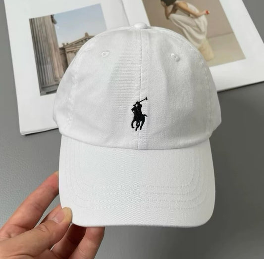 Polo White Plain Cap