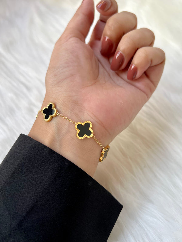 Van Cleef Black Chain Bracelet