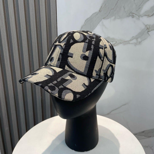 Dior White Large Printed Cap