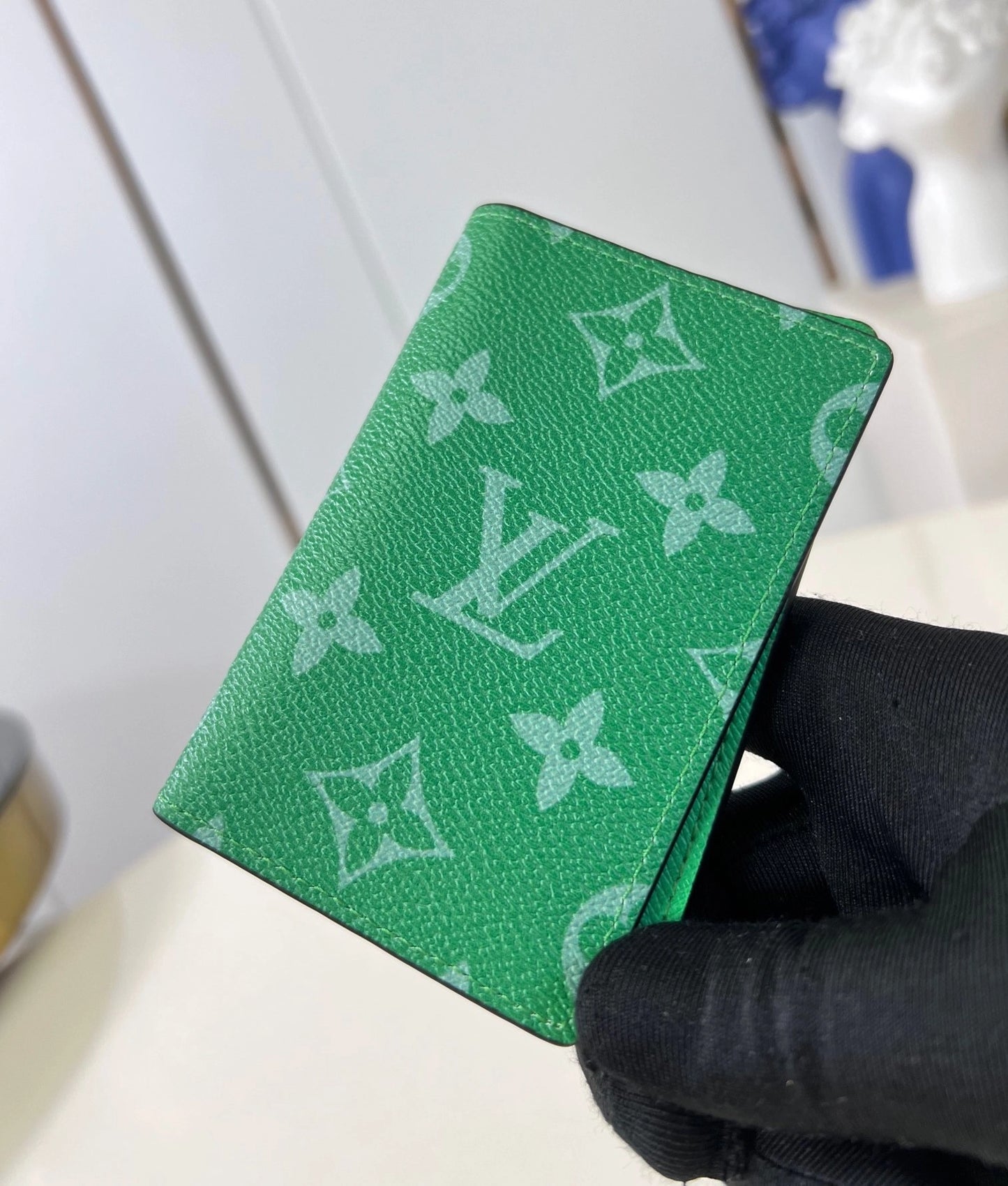 LV Green Flower Pocket Organizer/Cardholder