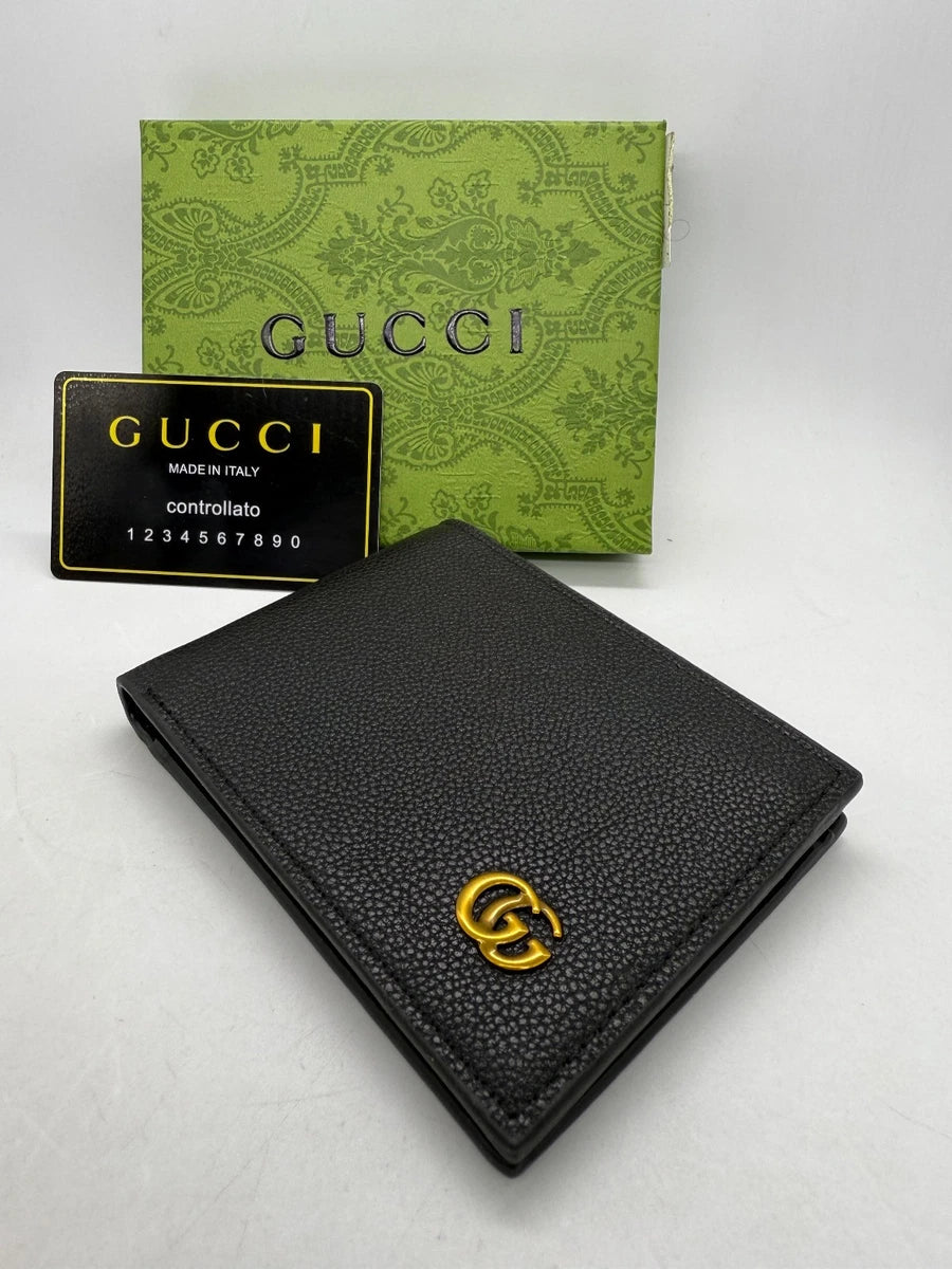 Gucci Black GG Plain Wallet
