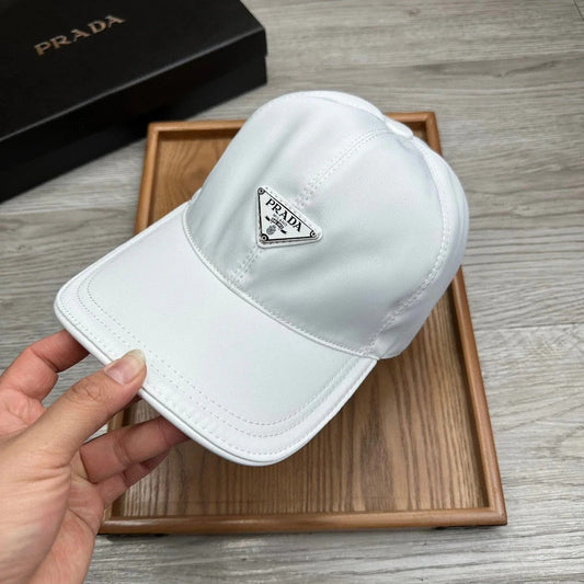Prada White Front Logo Cap