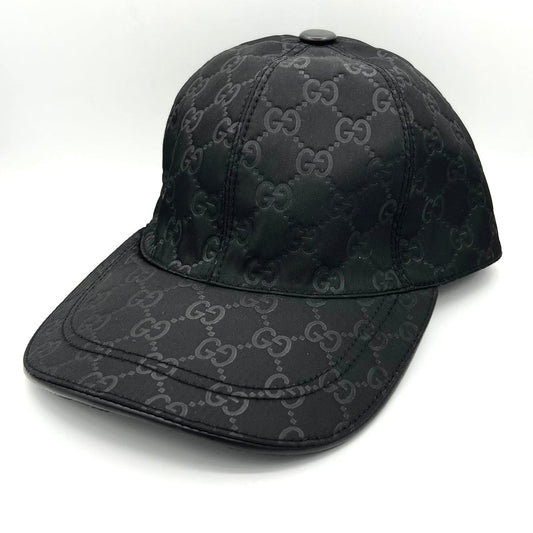 Gucci Plain Black Printed Logo Cap