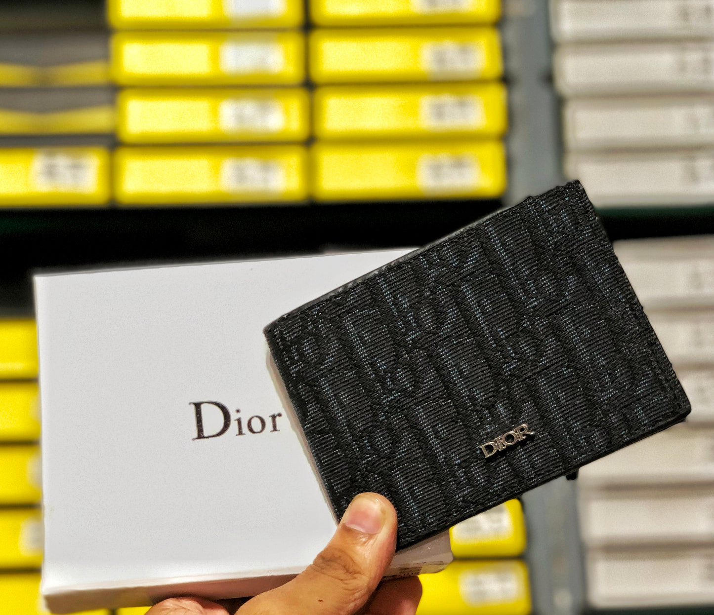 Dior Logo Embossed Wallet
