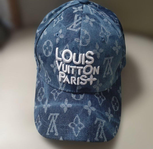 LV Blue Logo Printed Cap