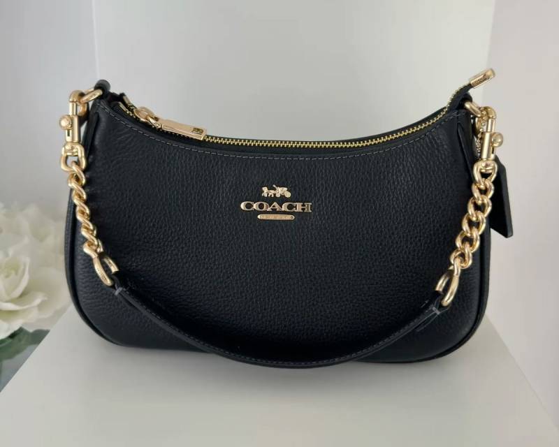 Coach Teri Shoulder Black Bag For Women