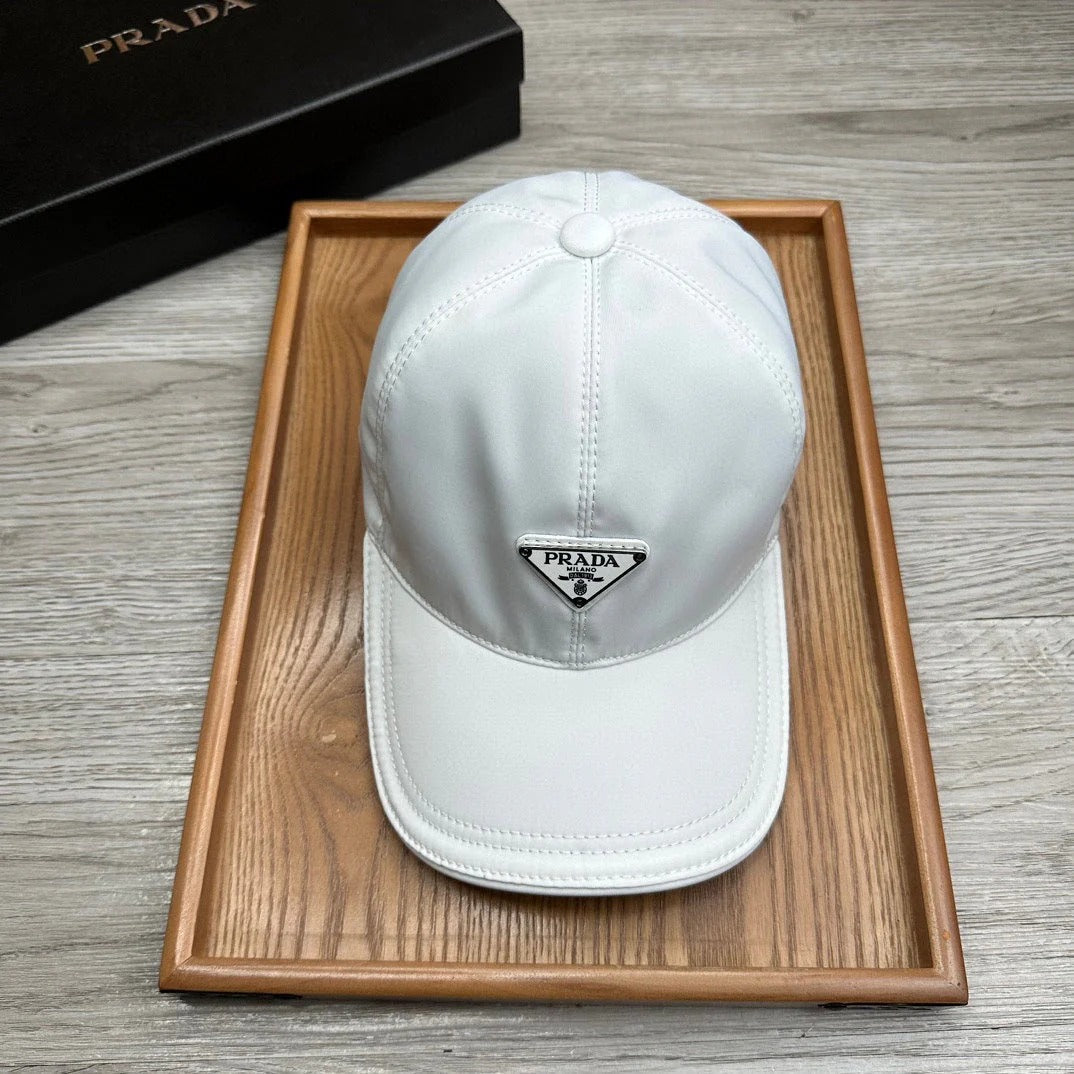 Prada White Front Logo Cap