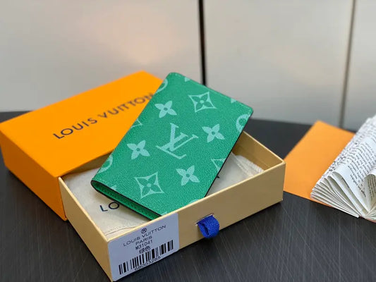LV Green Flower Pocket Organizer/Cardholder