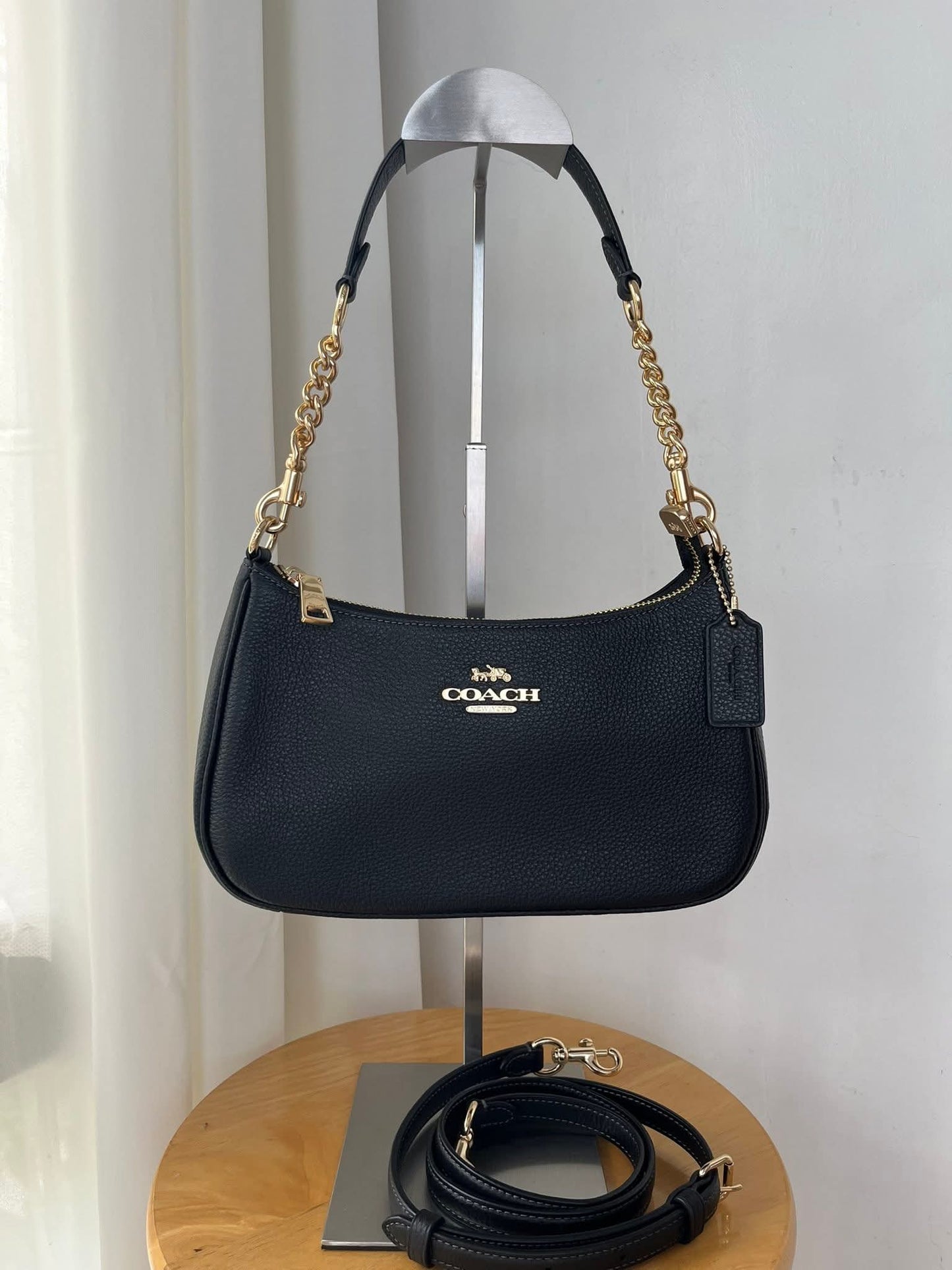 Coach Teri Shoulder Black Bag For Women