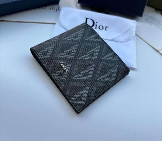 Dior Black Grey Printed Wallet
