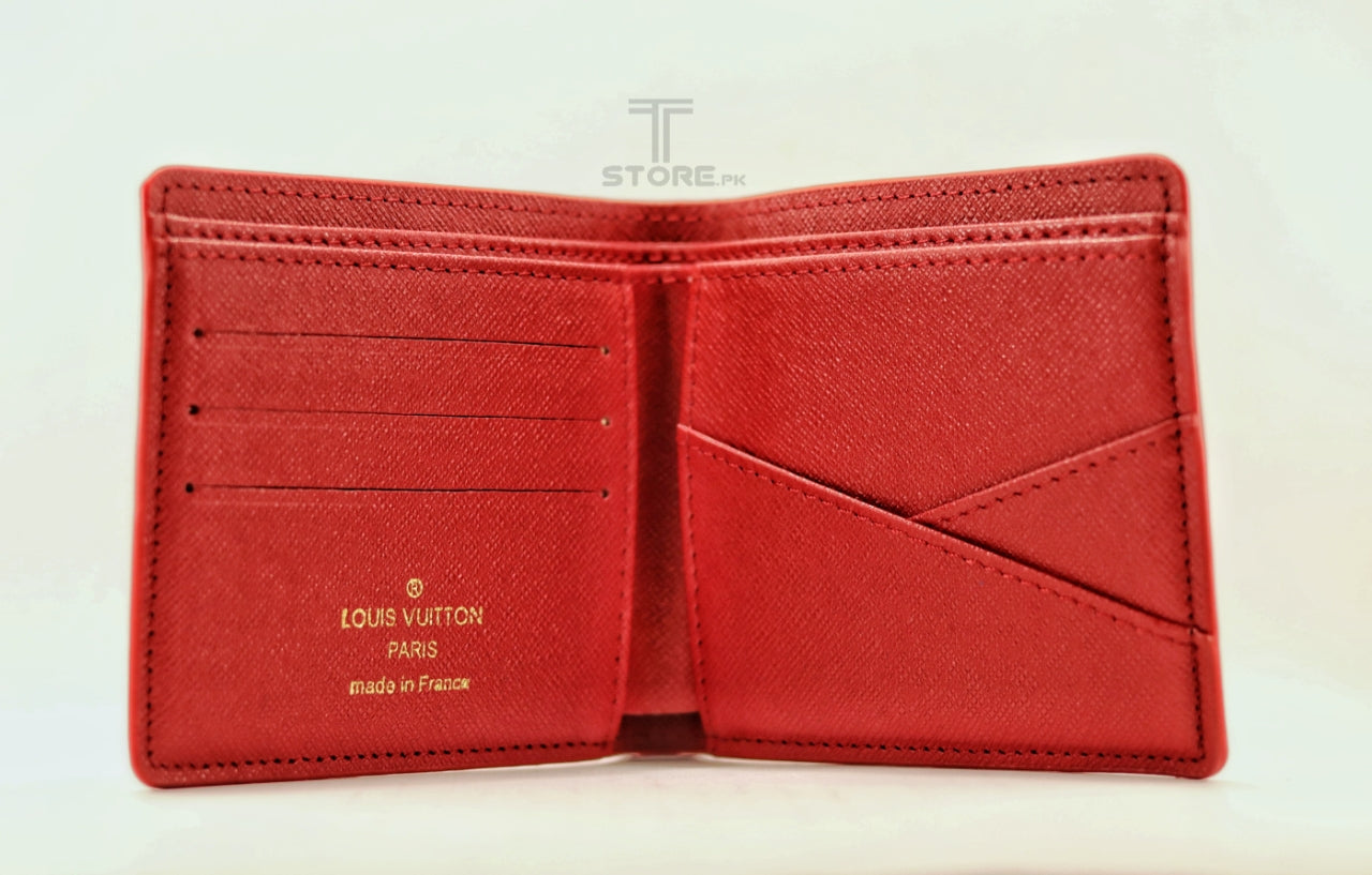 LV Supreme Red Wallet - T Store.pk