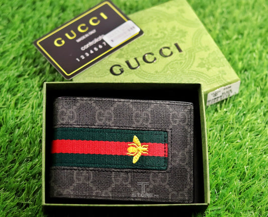 Gucci Bee Strip Black Wallet