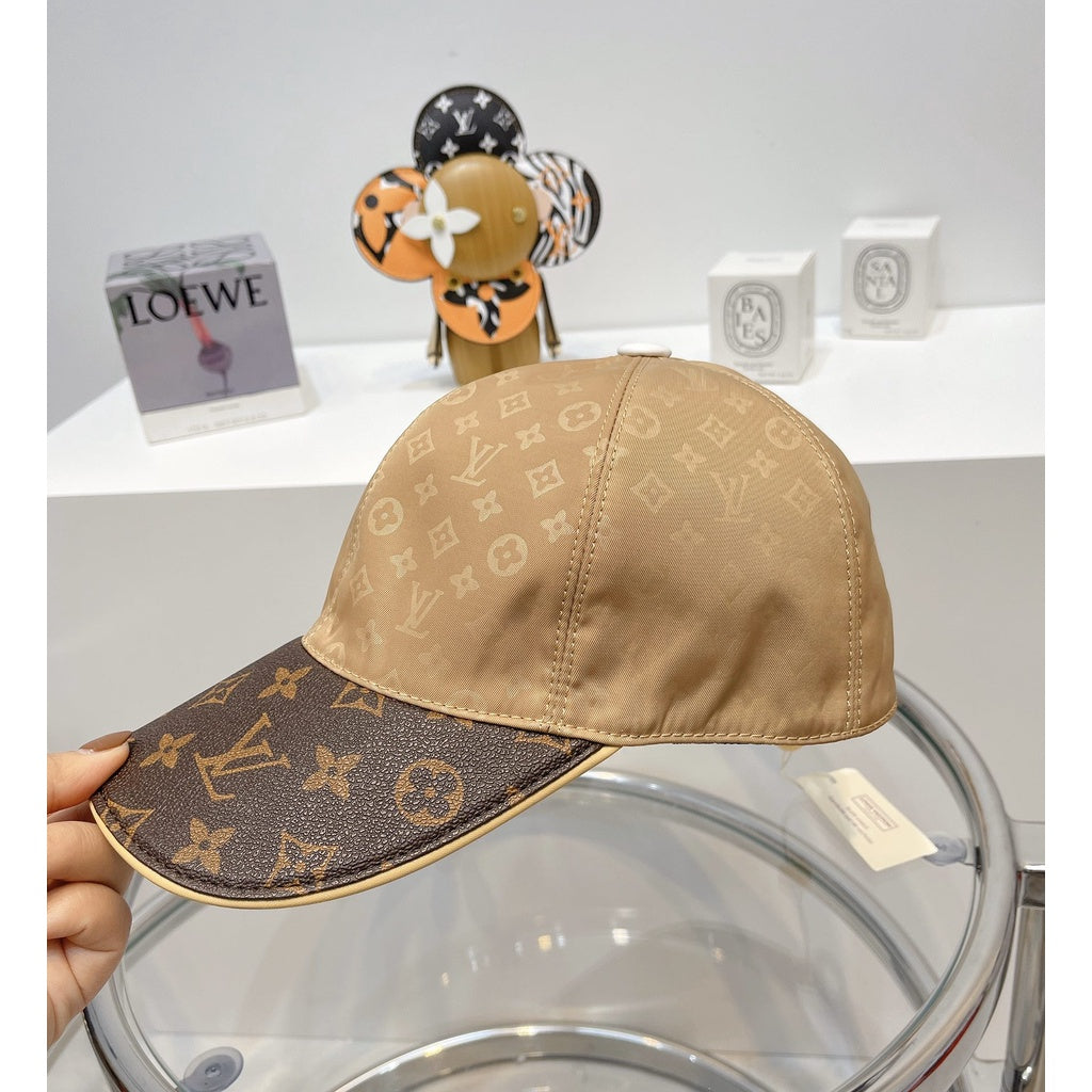 LV Logo Printed Brown Cap