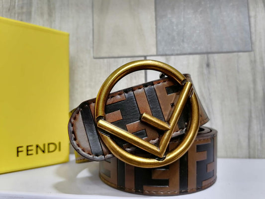 Fendi Printed Brown Belt