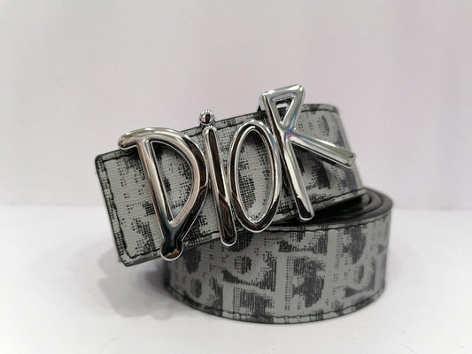 Dior Printed Silver Buckle Belt