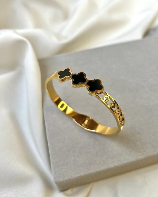 Branded Golden Black Star Bangle - T Store.pk